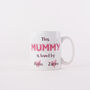 Personalised This Mummy Is Loved By Mug, thumbnail 2 of 3