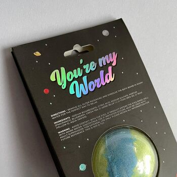 'You're My World' Scented Bath Bomb, 4 of 4