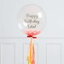 Personalised Pastel Rainbow Birthday Bubble Balloon, thumbnail 1 of 3