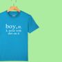 'Boy: Noise With Dirt' Definition T Shirt For Boys, thumbnail 5 of 12