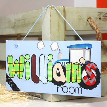 Personalised Farm Tractor Canvas Sign, 2 of 11