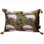 The Country Pig Green Rectangle Cushion, thumbnail 2 of 4