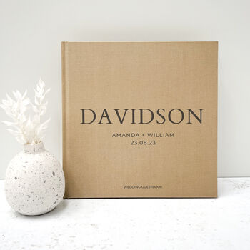 Personalised Wedding Guest Book With Surname, 10 of 11