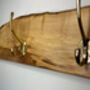 Coat Hooks Mounted On Handcrafted Spalted Beech Wood, thumbnail 4 of 9