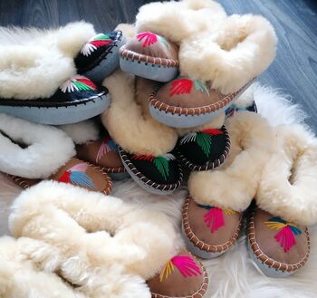 Lucky Dip Sheepskin Moccasins Slippers, 10 of 11