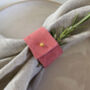 Colourful Suede Napkin Ring Set Of Six, thumbnail 9 of 10
