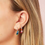 Iris Silver Rainbow Waterfall Huggie Earrings, thumbnail 1 of 2