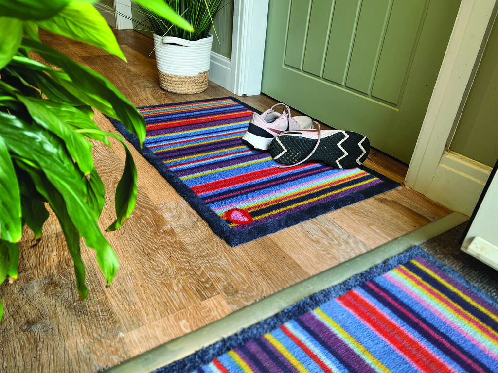 Hug Rug Patterned Washable Stripe 85 Mat By Hug Rug