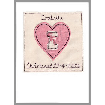 Personalised Heart New Baby Or Christening Card For Girl, 7 of 12