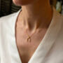 Plain Wishbone Necklaces Rose Or Gold Plated 925 Silver, thumbnail 2 of 8