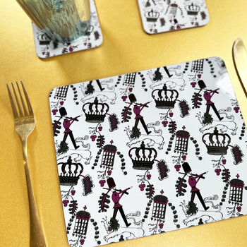 Grey Being British Set Of Four Placemats, 3 of 3