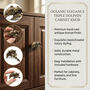 Vintage Brass Dolphin Pair Drawer Knob, thumbnail 3 of 3