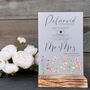 Floral Personalised Wedding Camera Sign Opaque, thumbnail 1 of 6
