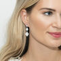 Rochelle Rhodium Gold Or Rose Gold Plated Drop Earrings, thumbnail 1 of 10