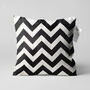 Black And White Zig Zag Soft Pillow Cover, thumbnail 1 of 7