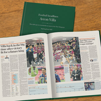 Aston Villa Personalised Football Telegraph Book, 11 of 12