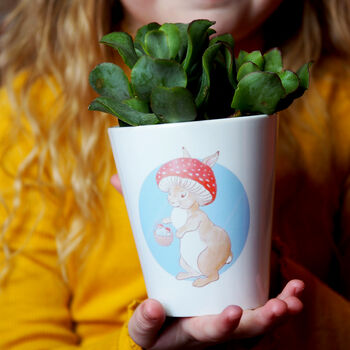 'Mushroom Bunny' Personalised Easter Plant Pot Gift, 3 of 7
