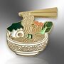 Japanese Ramen Noodles Soup Bowl Enamel Pin, Food Birthday And Christmas Gifts, Gifts Under Ten Pounds, thumbnail 3 of 8