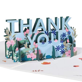 Pop Up 3D Thank You Greeting Card, 3 of 3
