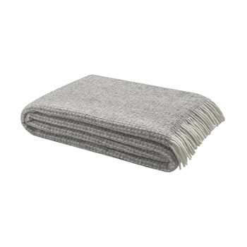 Extra Large Grey Woven Wool Throw, 4 of 4