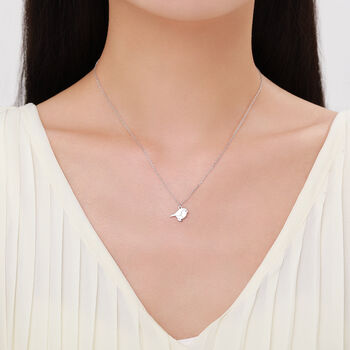 Robin Bird Pendant Necklace And Drop Hook Earrings In Sterling Silver, 7 of 12