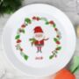 Personalised Christmas Toadstool Santa Plate, thumbnail 4 of 6