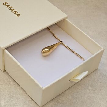 Waterdrop Necklace Gold, 3 of 7