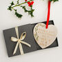 First Family Christmas Hanging Heart Decoration, thumbnail 5 of 9