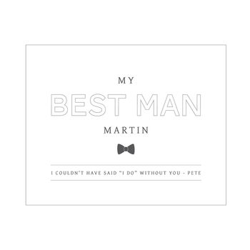 Personalised Best Man Thank You Print, 3 of 5