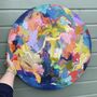 Round Abstract Colourful Modern Artwork Painting, thumbnail 1 of 2