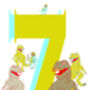 Contemporary Children's Age Number Greeting Cards, thumbnail 5 of 11