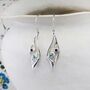 Handmade Silver Earrings With Blue Topaz And Iolite, thumbnail 5 of 9