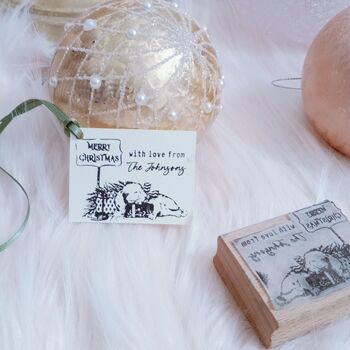 Christmas Personalised Rubber Stamp, 4 of 6