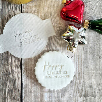 Personalised Christmas Embosser D5 Family Surname Icing Print, 5 of 5