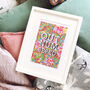 'Outnumbered' Typography Illustration Print, thumbnail 1 of 3