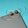 Handmade Sterling Silver Hoops With Pearl, thumbnail 4 of 8