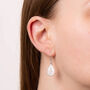 Floral Lace Dangle Earrings In Sterling Silver, thumbnail 2 of 11
