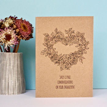 Personalised Engagement Rose Heart Card, 3 of 3