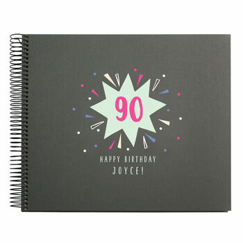 Personalised 90th Birthday Spiral Bound Book, 5 of 10