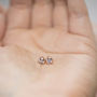 Solid Rose Gold Morganite Solitaire Studs, thumbnail 3 of 7