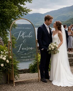 Personalised Wedding Sign Vinyl Decal For Mirrors, 5 of 7