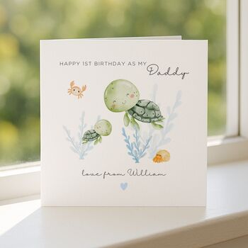 Personalised 1st Birthday As My Daddy Card, 2 of 6