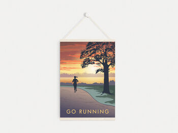 Go Running Travel Poster Art Print, 6 of 8