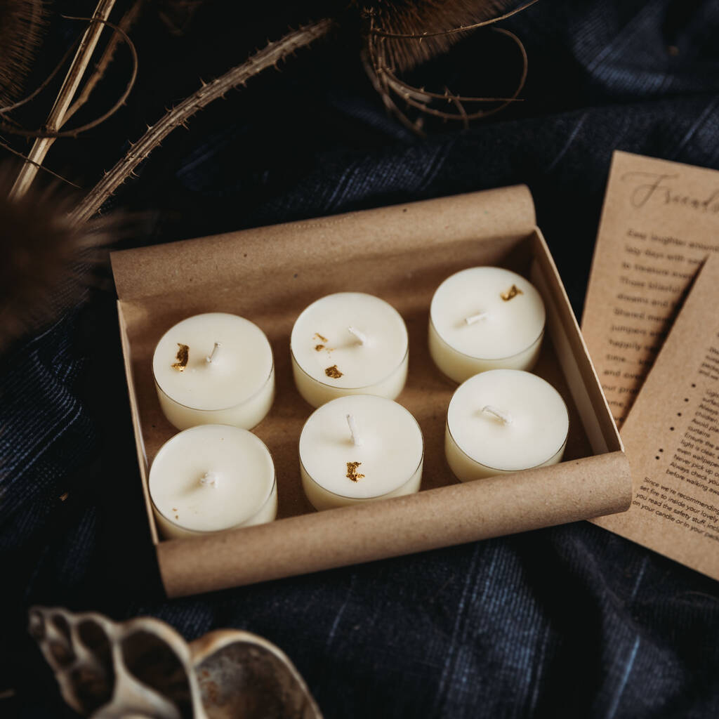 Gift Box Of 'Sand And Solace' Fragranced Tealights, 1 of 7