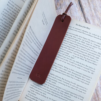 personalised leather bookmark by hide & home | notonthehighstreet.com