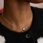 Mini Birthstone Necklace Silver Or 18ct Gold Plated Vermeil, thumbnail 1 of 9
