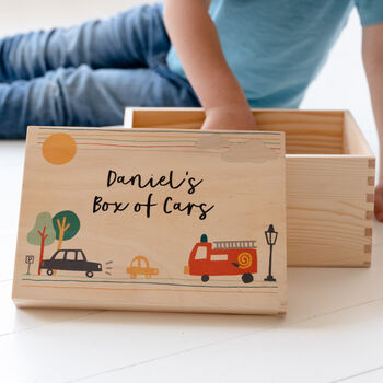 Personalised Child's Toy Box With Lift Off Lid, 3 of 4