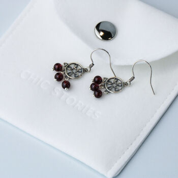 Sterling Silver Beaded Dreamcatcher Dangle Earrings, 4 of 5