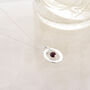 Halo Birthstone Necklace Garnet January In Silver, thumbnail 3 of 6