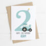Personalised Children's Birthday Card Tractor, thumbnail 4 of 8